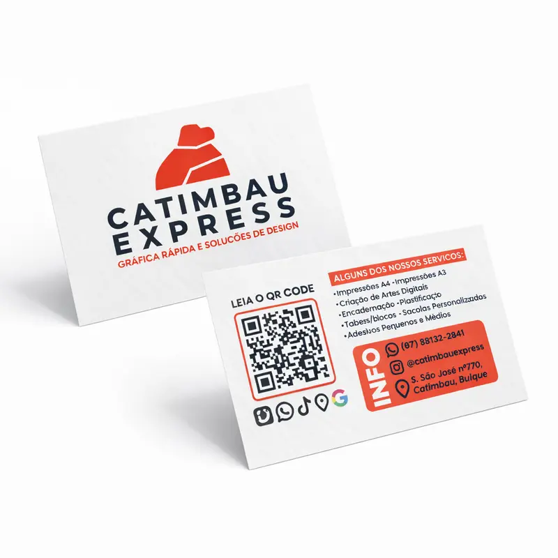 Cartão de Visitas - Brilho (50 uni.)